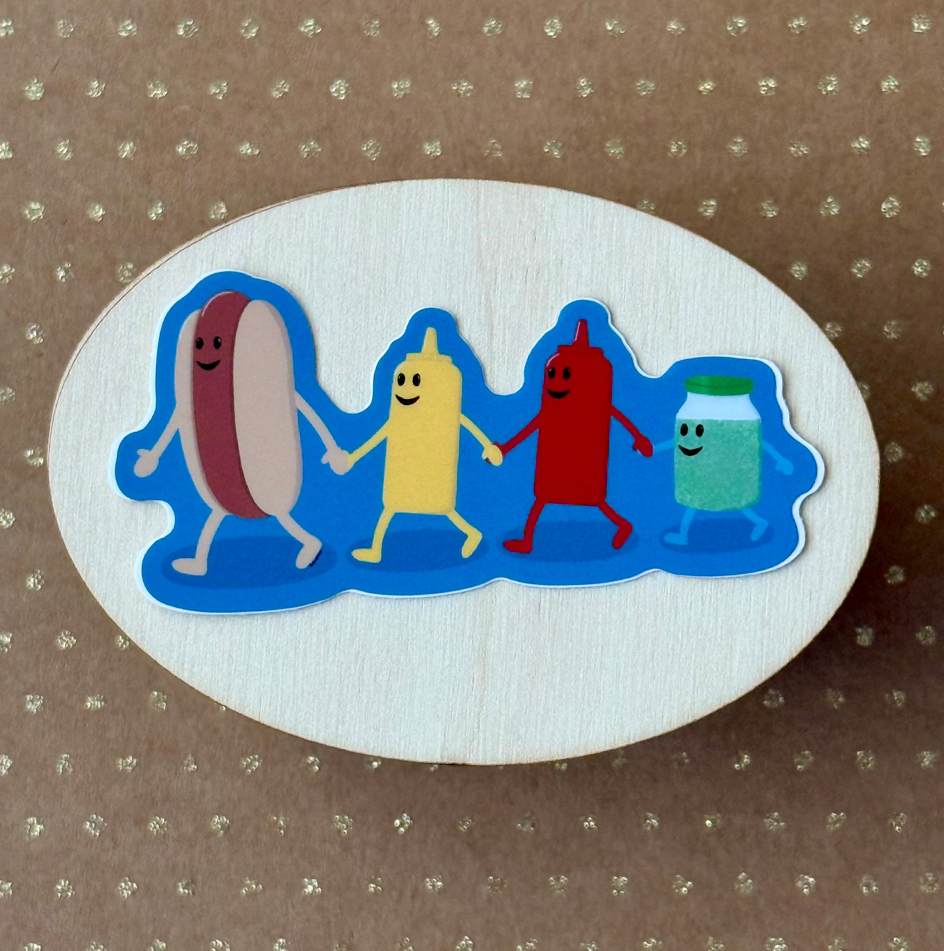 Hot Dogs and Friends Sticker