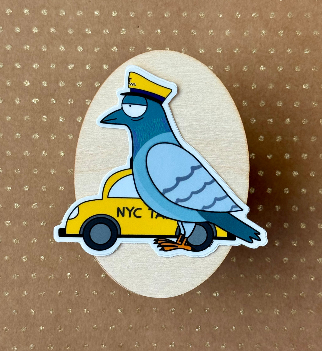 Larry the Taxi Pigeon Sticker