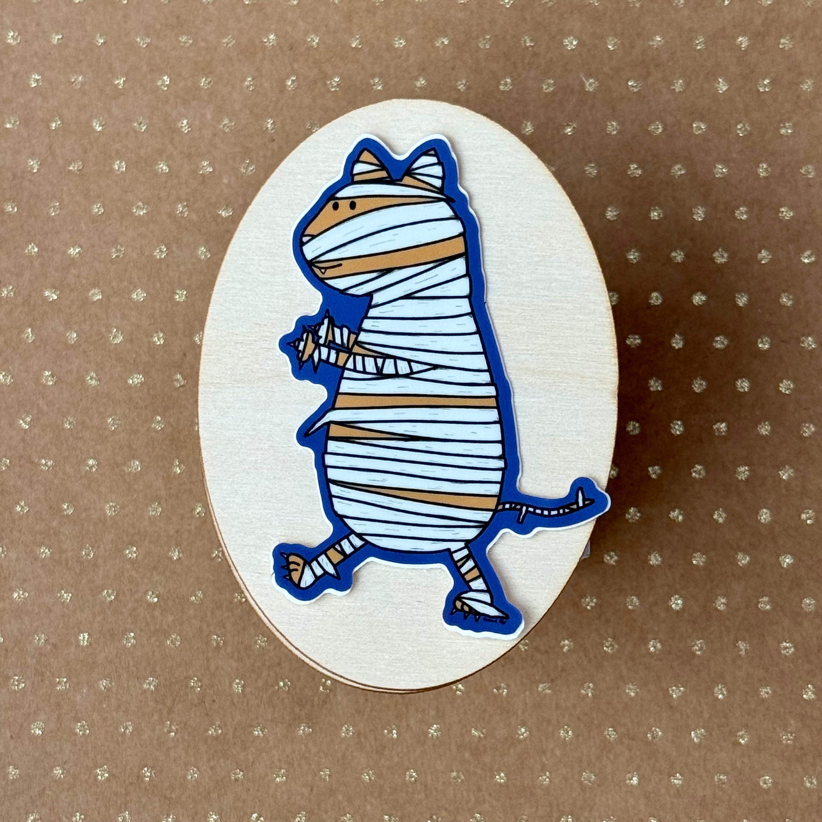 Mummy cat sticker
