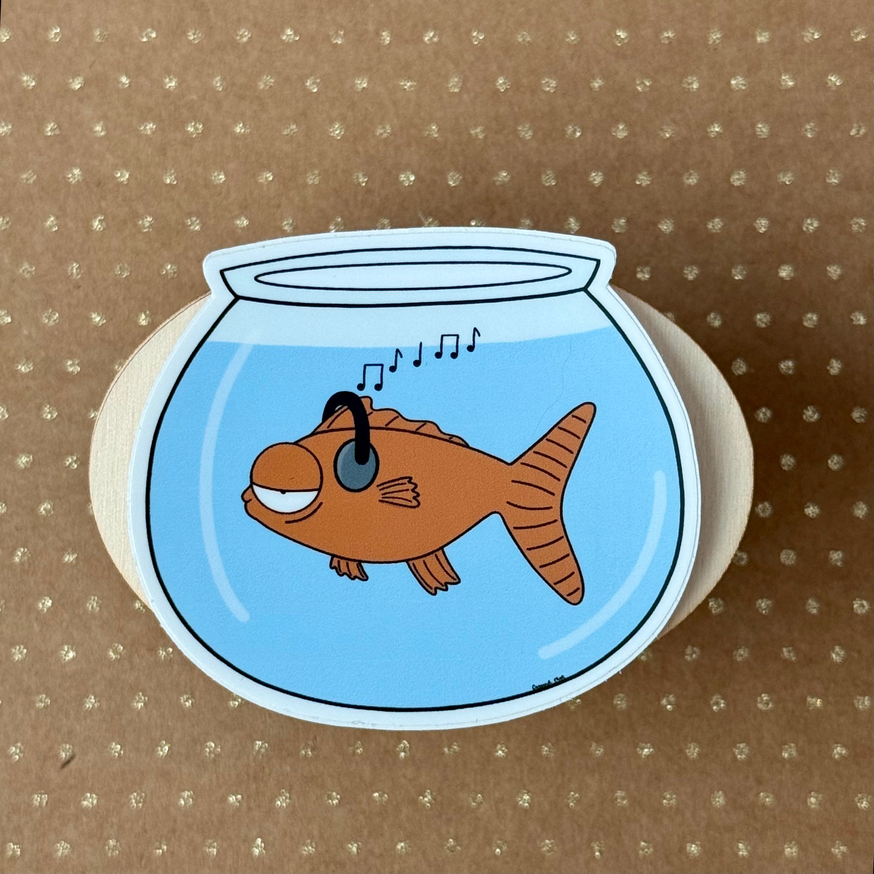 Gary Goldfish Jammin Sticker