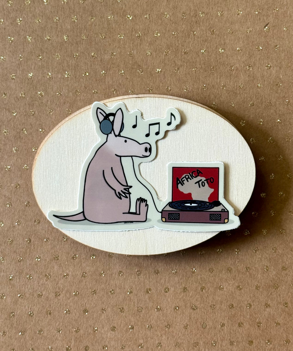 Aardvark Vinyl Record Sticker