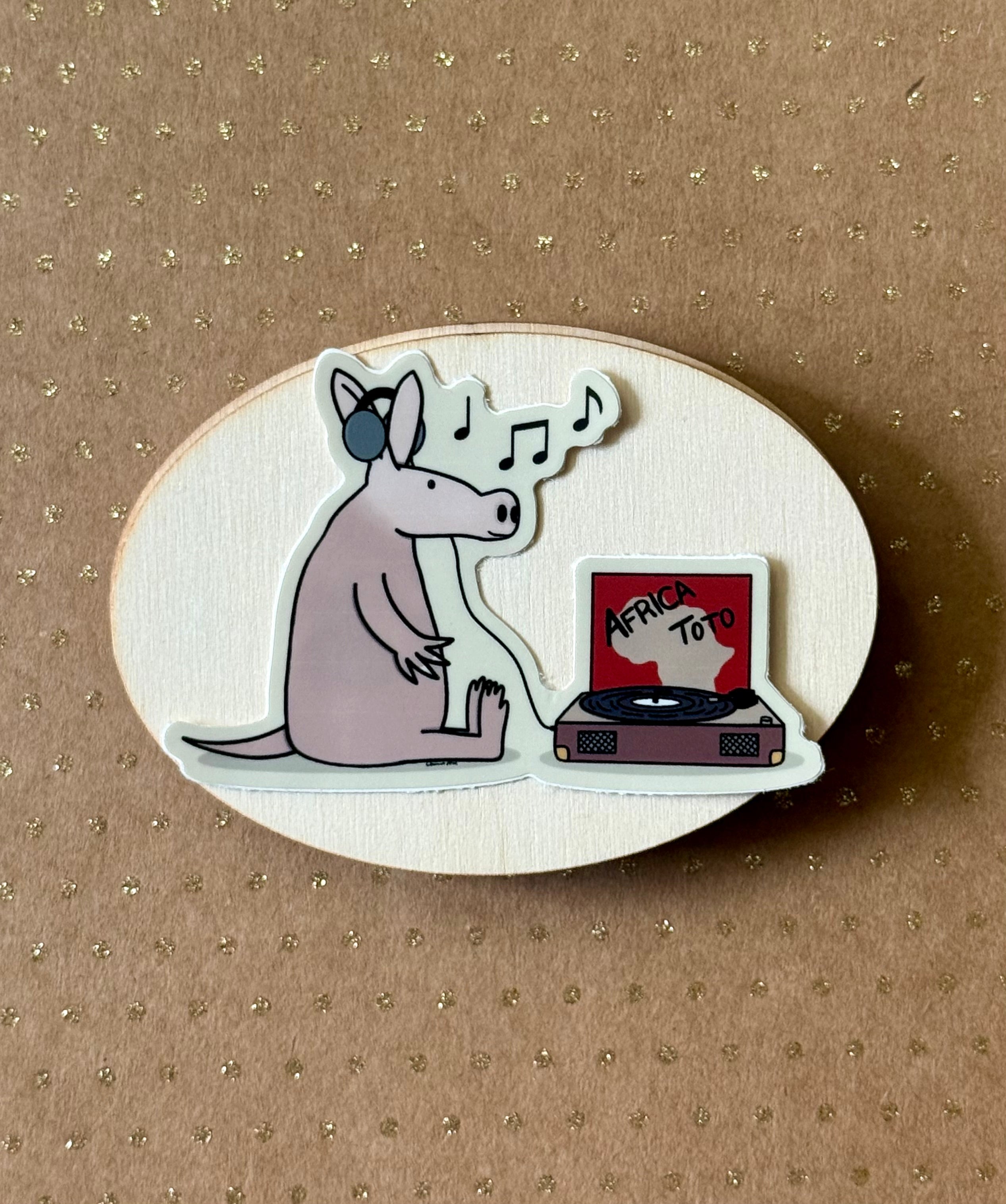 Aardvark Vinyl Record Sticker