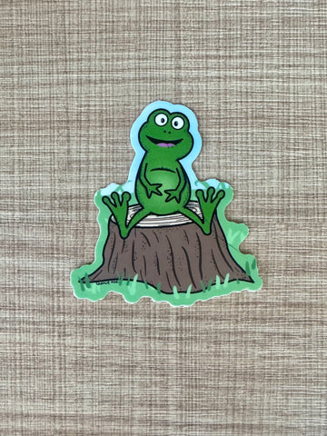 Happy Frog Vinyl Sticker