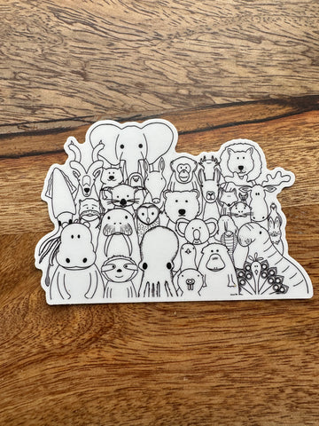 Wild Animal Group Sticker
